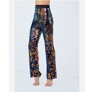 Weissman Mixify | Like I Do Oil Slick Dance Pants Colorful Sequin, Size IC MC
